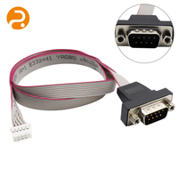 ROMTRONIC Kabel D-SUB 9P M RJ45 8P8C*2 Industri yang Dapat Disesuaikan ISO9001 OEM/ODM OFC Isolasi PVC Pita Datar RS232 Tahan Suhu Tinggi Kustom
