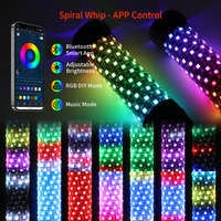 Luces LED Láser Tipo Antena Duraderas para Todoterreno 2026 con Control Remoto por Aplicación, Luces Láser sin Antena para UTV ATV RZR