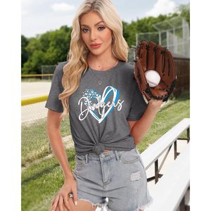 Camiseta de béisbol de los Dodgers para mujer, camiseta de manga corta, cómoda camiseta para el día del partido - Product Image 4