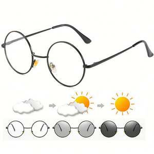 Gafas de Sol Unisex de Moda 2025 con Lentes Redondos que Cambian de Color, Protección UV400, Fotocromáticas, Bloqueo de Luz Azul, Gafas para Computadora - Product Image 5