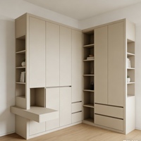 Armoire de chambre autoportante moderne, meuble en bois sur mesure haut de gamme et durable avec grand espace de rangement et garantie de 5 ans