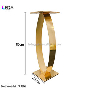 LEDAGG Luxury Gold Metal Flower <b>Stand</b> Wedding Centerpiece Tall <b>Vase</b> Decorative Table Arrangement - Product Image 2