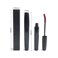 Mascara de marque propre, cosmétiques, mascara waterproof, noir intense, longue tenue, brosse fine, facile à enlever, mascara tubulaire noir intense