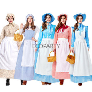 Disfraz de Laura Ingalls Wylde de <span class=keywords><strong>la</strong></span> Casa de <span class=keywords><strong>la</strong></span> Pradera para Mujer, Carnaval, Halloween, Estilo Pionero, Vestido de Fiesta de Disfraces - Product Image 2