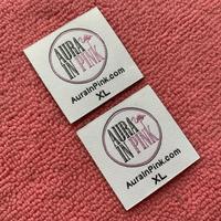 Patch tissé à coudre à l'intérieur pour l'uniforme, étiquette de vêtements à tricoter avec logo de marque