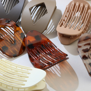 Pinzas de pelo planas para mujer-Pinzas de garra planas mate grandes Clips de garra de sujeción fuerte para mujer - Product Image 3