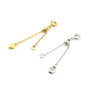 Stainless Steel <b>Adjustable</b> Lobster Clasp Extension Chain Heart Pendant <b>Bracelet</b> Necklace Jewelry Findings - Product Image 1