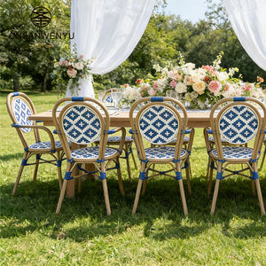 Hotel Outdoor Furniture Aluminium Teslin Armrest Chairs with <strong>Teak</strong> <strong>Table</strong> for Patio <strong>Dining</strong> - Product Image 2