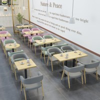 Ensemble de bancs de restaurant modernes en bois massif pour espaces commerciaux, cafés, hôtels, restaurants