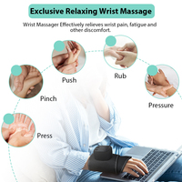 Enveloppe chauffante pour massage des mains avec airbag, 4 niveaux de force, température constante, masseur électrique pour poignet, soulagement des douleurs aux paumes et aux doigts