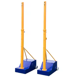 Racquettes <span class=keywords><strong>de</strong></span> <span class=keywords><strong>badminton</strong></span> multifonctionnelles portables en fonte avec roues, hauteur réglable 1,55 m, pour usage intérieur/extérieur, équipement polyvalent - Product Image 6