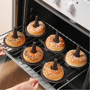 Juego de moldes de silicona para hornear en casa, para pasteles, mousse, pudín, donuts, máquina para moldear donuts, moldes para hacer hamburguesas y pan - Product Image 3