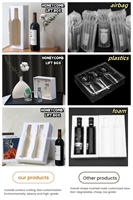 Boîte de protection pour vin rouge écologique et portable en papier kraft alvéolé avec matériau biodégradable, tailles et couleurs personnalisables