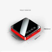 Batterie externe à charge rapide au design miroir fin 10000mAh avec affichage numérique LED, ports Micro USB et double USB