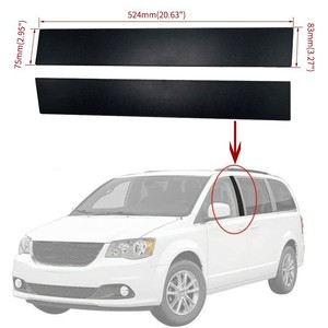 Dodge Front <b>Door</b> Glass <b>Trim</b> Strip 524mm Black ABS Car Decorative <b>Trim</b> For Van Window Edge Protection - Product Image 1
