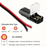 Connecteur de câblage électrique bidirectionnel, connecteur rapide pour LED, connecteur de câblage universel à 2 broches avec boucle de verrouillage