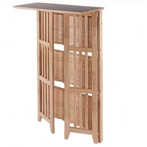 Foldable Shelving Unit Four Layers Wood Storage Rack For Office Use - Product Image 3