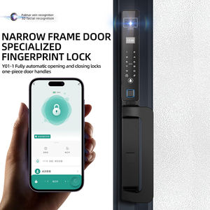 थोक चेहरा पहचान फिंगरप्रिंट लॉक 35 मिमी संकीर्ण बेजल सेल फोन ट्यूया एल्यूमीनियम दरवाजा कोड लॉक स्वचालित स्मार्ट दरवाजा लॉक - Product Image 2