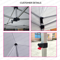 Tente hexagonale pliante en aluminium anti-vent imperméable 600D imprimée par coutume en gros d'usine pour des salons commerciaux et des parties d'intérieur