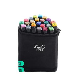 Pinceau biseauté <span class=keywords><strong>manga</strong></span> 24 couleurs à double pointe pour l'art Ensemble <span class=keywords><strong>de</strong></span> marqueurs doubles en plastique à alcool pour le dessin. - Product Image 1