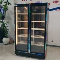Réfrigérateur commercial à triple porte pour bar, refroidisseur de vin, contrôle numérique, dégivrage automatique, sans givre, étagères réglables