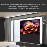 Nouveauté : Écran de projection 80 pouces 16:9 Cinema ALR en tissu PVC SHENGMU SL-01 3D 8K avec cadre en alliage d'aluminium et conception à tensionnement par languettes