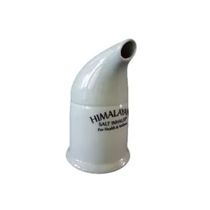 Toptan el yapımı doldurulabilir seramik himalaya burun tuz boru Inhaler özel sağlık tuz inhaler