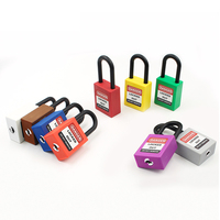 Cadenas de sécurité industriel OEM en nylon 38 mm avec anse en acier isolée, le meilleur cadenas de sécurité LOTO avec clé maîtresse