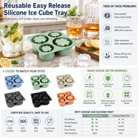 Bac à glaçons en silicone de qualité alimentaire avec logo personnalisé, OEM ODM, moule à glace réutilisable pour congélateur