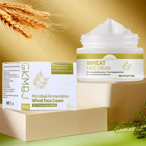 Fermento microbiano cuidados com a pele, pele áspera anti envelhecimento rugas fade linhas remoção, melanina melasma trigo clarear branquear creme facial