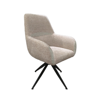 Fauteuil de canapé de loisirs moderne au design chaud avec coussin épais en coton rempli d'aile arrière jambes étoilées pour chambre à coucher et salle à manger
