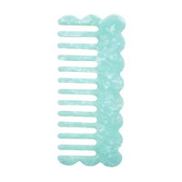 Peigne démêlant mini de poche en acétate écaille de tortue à dents larges pour cheveux secs ou mouillés, marque privée