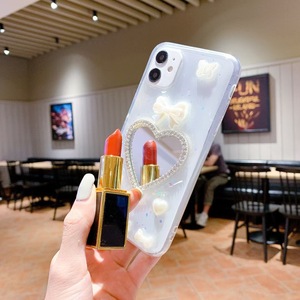 Carcasa de teléfono móvil con espejo de moda para Iphone 11 <span class=keywords><strong>pro</strong></span> max 12, carcasa con soporte ostentoso para maquillaje - Product Image 5