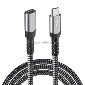 Cable de Extensión USB C de Ángulo Recto, Hembra a Macho, Aleación de Aluminio, 20V 5A, Tipo C 3.1 Gen2 10Gbps - Product Image 5