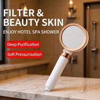 Pommeau de Douche Turbo Superchargeur Argenté : Améliore le Débit d'Eau, Contrôle la Pression, Filtre Multi-Étapes, Personnalisation OEM