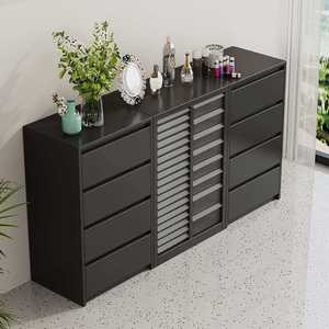 Nail Art Display Cabinet Wall-mounted Storage <b>Unit</b> with Color Board <b>Side</b> and Floor Cabinets for Nail Polish - Product Image 1