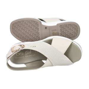 Sandales compensées Donna Serena pour femme, beige, talon de 5 cm, style plateforme confortable - Product Image 6