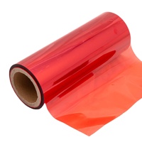 Aislamiento de alta temperatura, cinta de transformador sin costura, película roja de poliéster PET con ancho ajustable para película de plástico