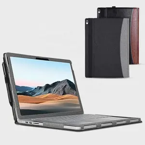 Funda protectora para ordenador portátil, cubierta de cuero PU con soporte para microsoft surface book 1, 2, 3, 2022 pulgadas, 15 pulgadas, 13,5