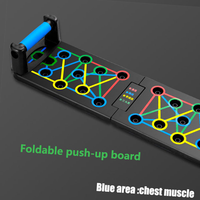 Planche de pompes pliable multifonctionnelle 17-en-1 en ABS pour l'exercice à domicile et le sport