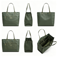 Sac fourre-tout multifonctionnel en toile avec fermeture éclair intégrale, poches organisatrices surdimensionnées, double bretelles, pour usage quotidien et voyage