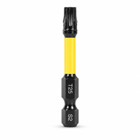 Embout Torx T25 en acier allié S2, antidérapant, résistant aux chocs, magnétique puissant, pour tournevis électriques et tournevis pneumatiques