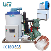 Machine à glace en flocons commerciale pour la transformation des fruits de mer et du poisson, moteur et engrenages de haute précision, fabrication chinoise