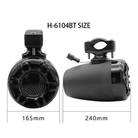 H-6104BT de haut-parleurs suspendus HASDA étanche marine 4 pouces 2 voies BT (paire) pour extérieur bateau Yacht moto UTV/ATV Golf-Cart