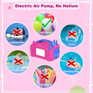 เครื่องเป่าลมไฟฟ้าแบบพกพา หัวฉีดคู่ เครื่องเติมลมไฟฟ้าแบบหัวฉีดคู่-สำหรับตกแต่งงานปาร์ตี้ กีฬา และปั๊มลมลูกโป่งไฟฟ้า - Product Image 3
