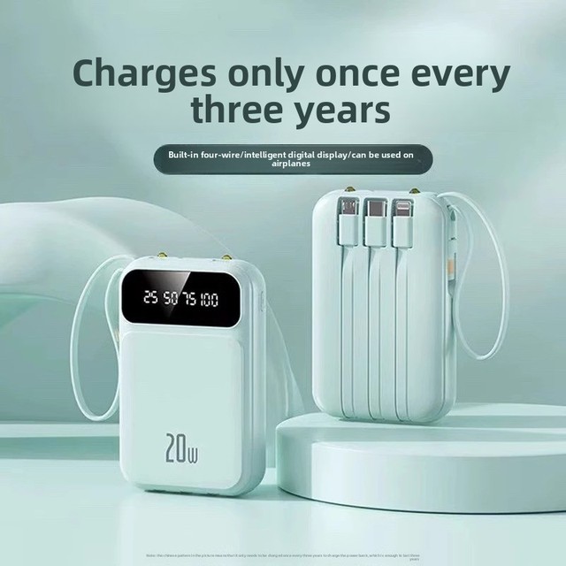 Wholesale China PVC Cross-Border Export 20000mAh Compact Portable Mini Mobile Power Bank Lithium Polymer Battery Digital Display