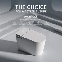 WC intelligent de luxe avec siphon en P/S, sans limite de pression d'eau, eau chaude instantanée, siège chauffant, commande vocale, chasse d'eau automatique, UV