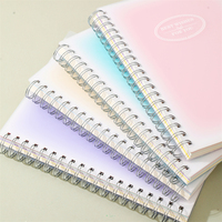 Carnet spirale B5, 124 feuilles, 80 g/m², couverture PP, séparateurs à sangle, Best Wishes Gradient, 4 motifs, papeterie étudiante, vente en gros