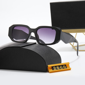 <span class=keywords><strong>Lunettes</strong></span> de soleil de luxe 2660 pour femmes, monture petite, tendance, vintage, protection UV, pour hommes - Product Image 3