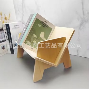 Detachable Solid Wood Bookshelf Rectangle Natural Wood Color Standing Type For Living Room Neatening <b>Storage</b> - Product Image 2